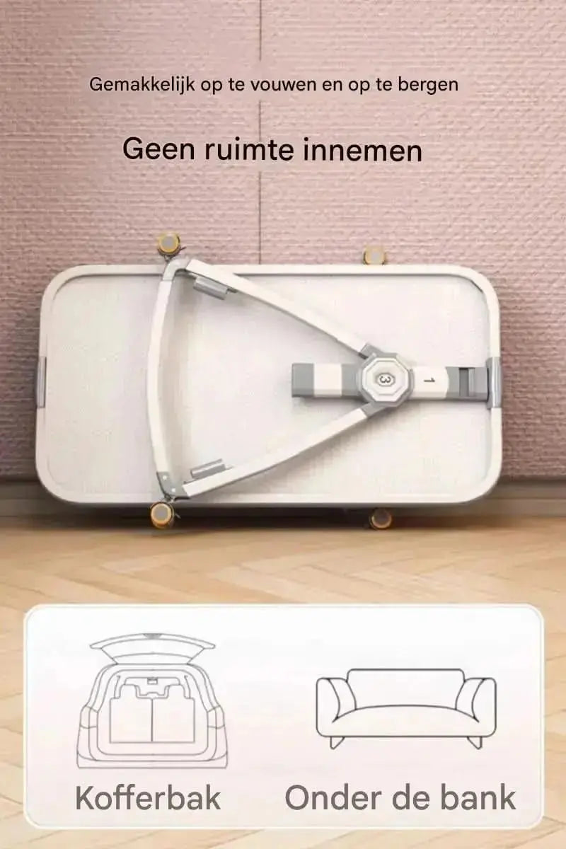 Movebaby™ Luxe Baby Wieg – Verstelbaar & Comfortabel | Geschikt voor 0-36 Maanden | Aluminium Frame & Zachte Bekleding Movebaby