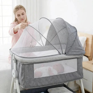 Luxe Baby Wieg – Verstelbaar & Comfortabel | Geschikt voor 0-36 Maanden | Aluminium Frame & Zachte Bekleding Movebaby