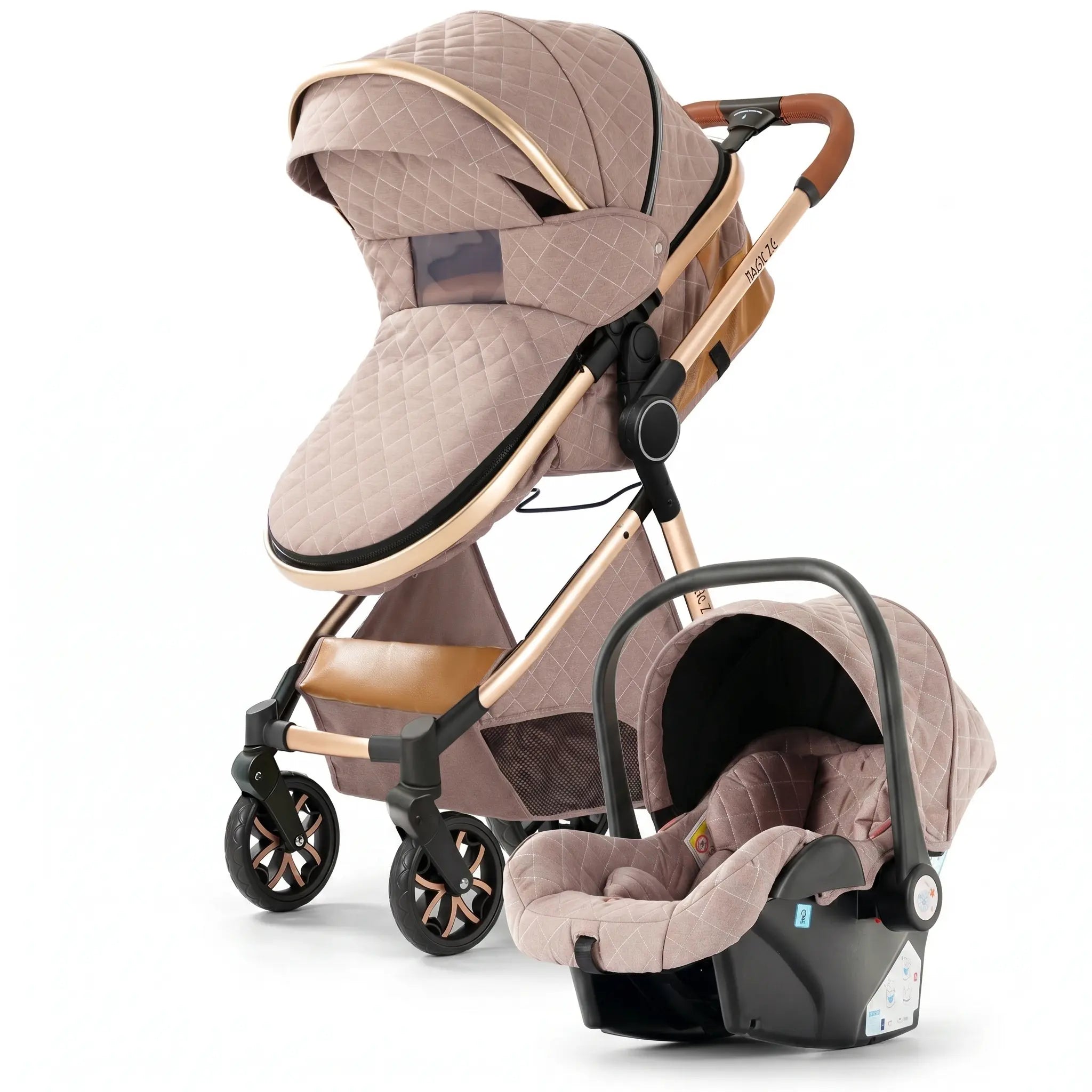 Movebaby™ 3-in-1 Kinderwagen – Lichtgewicht & Opvouwbaar | Geschikt vanaf Geboorte Movebaby