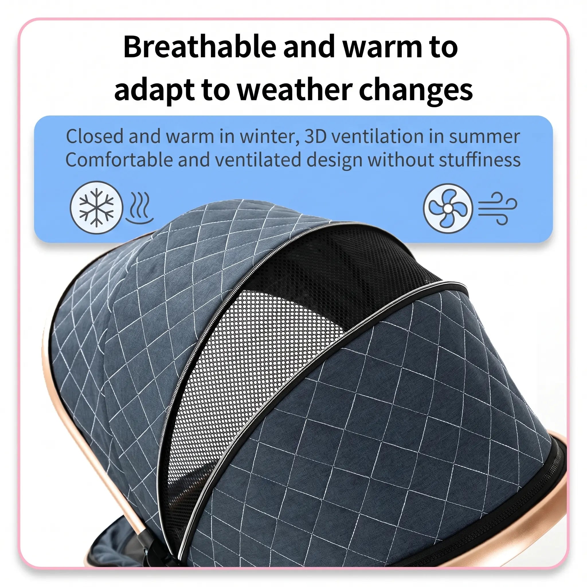 Movebaby™ 3-in-1 Kinderwagen – Lichtgewicht & Opvouwbaar | Geschikt vanaf Geboorte Movebaby