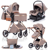 Movebaby™ 3 in 1 Kinderwagen met Autostoel & ISOFIX Base Movebaby