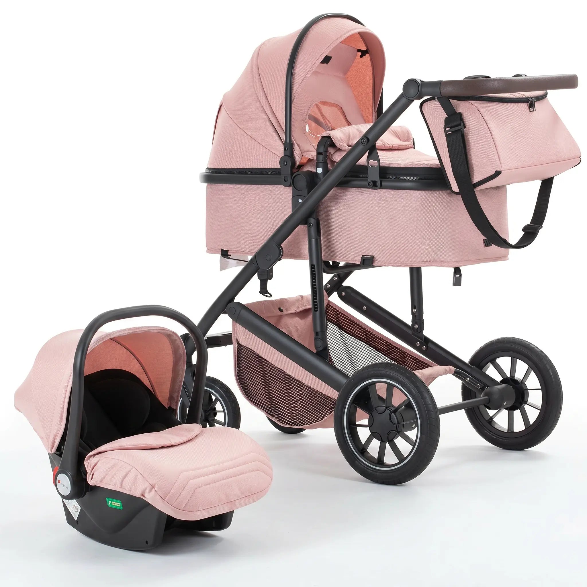 Movebaby™ 3-in-1 Kinderwagen met Autostoel – Tot 20 KG | Compleet met Accessoires Movebaby
