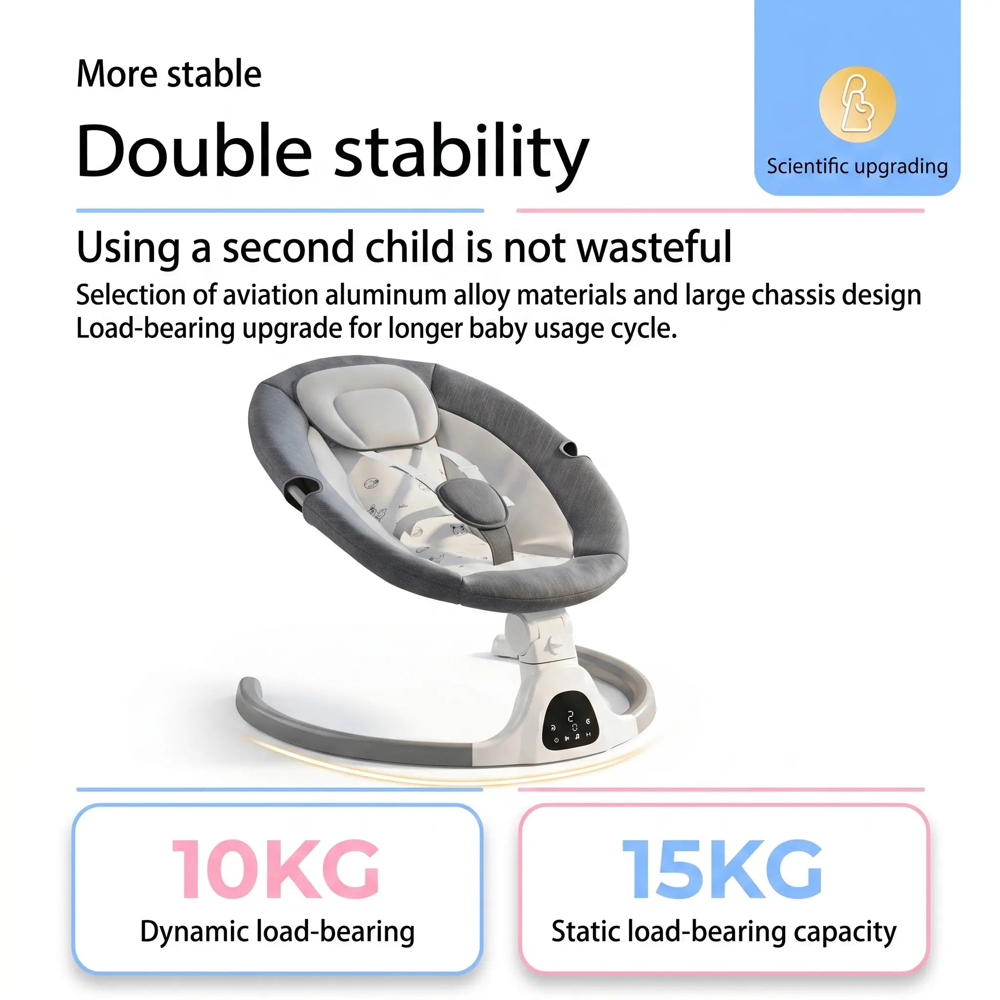 Movebaby™ Elektrische Baby Schommelstoel met Afstandsbediening – Vanaf Geboorte tot 15 KG Movebaby