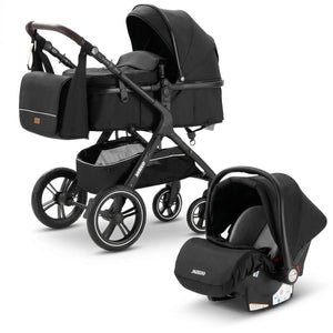 Movebaby™ Luxe 3-in-1 Kinderwagen – Compleet met 9 Accessoires | Verstelbaar, Inklapbaar & Geschikt vanaf Geboorte Movebaby