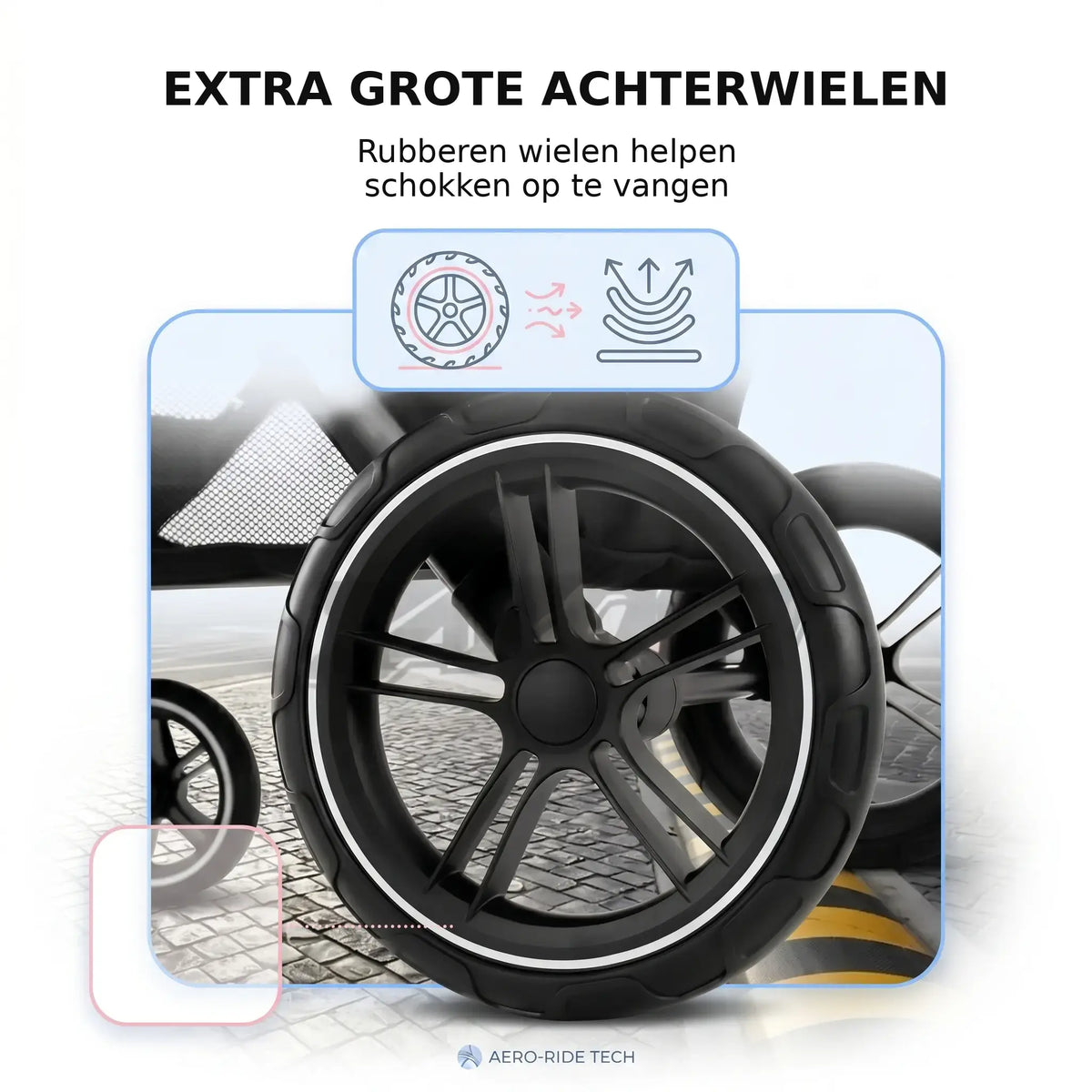 Movebaby™ Luxe 3-in-1 Kinderwagen – Compleet met Accessoires | Verstelbaar, Inklapbaar & Geschikt vanaf Geboorte Movebaby
