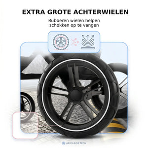Movebaby™ Luxe 3-in-1 Kinderwagen – Compleet met Accessoires | Verstelbaar, Inklapbaar & Geschikt vanaf Geboorte Movebaby