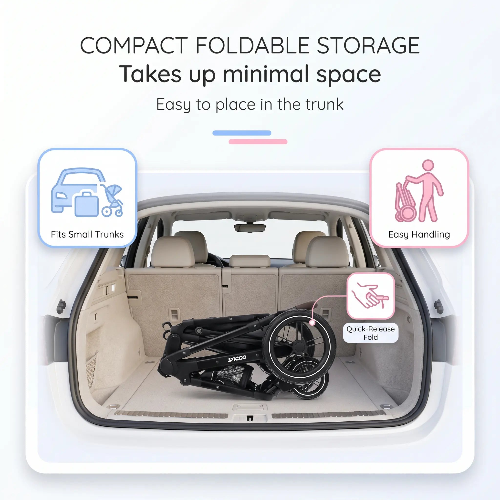 Movebaby™ Luxe 3-in-1 Kinderwagen – Omkeerbaar & Compleet | 9 Accessoires Inbegrepen Movebaby
