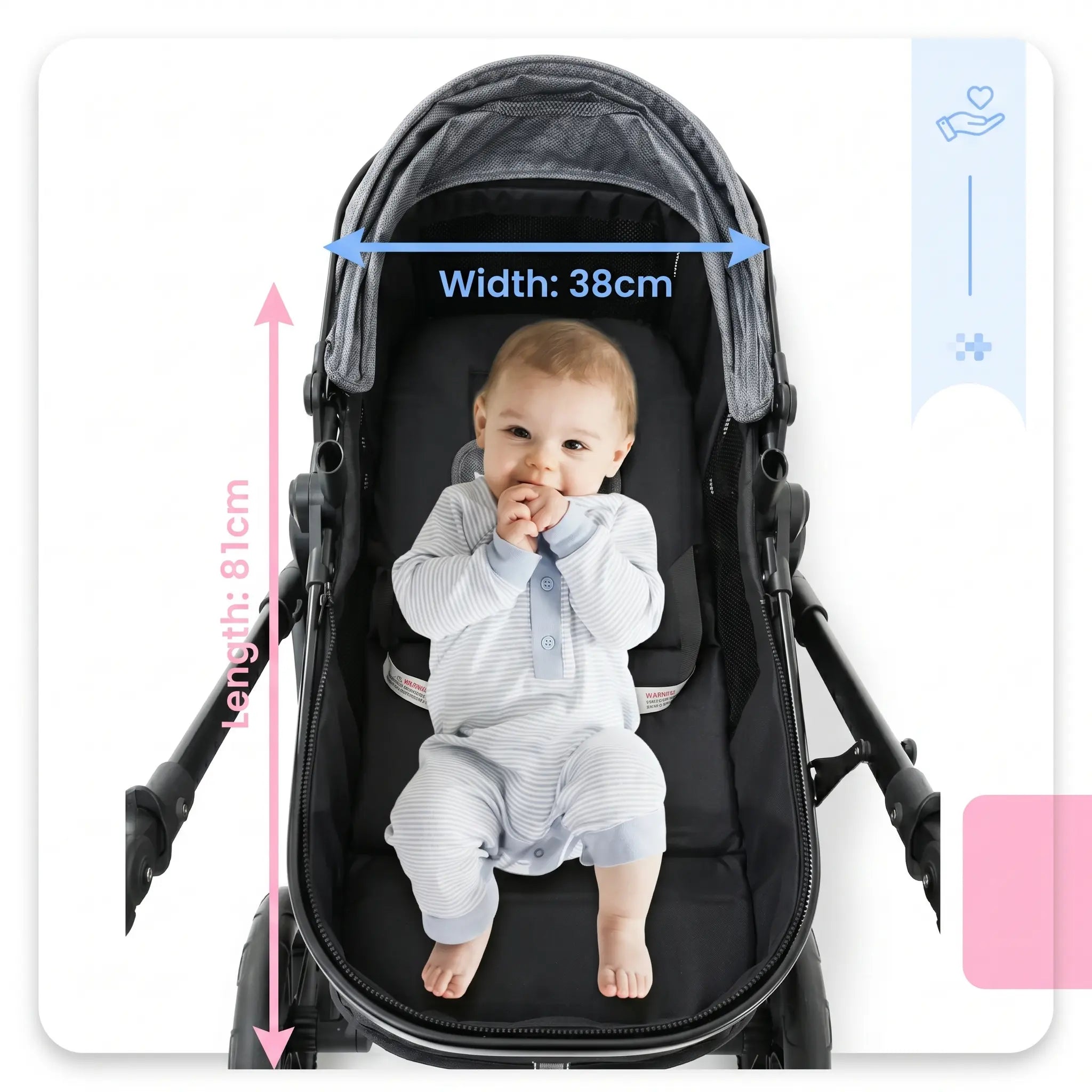 Movebaby™ Luxe 3-in-1 Kinderwagen – Omkeerbaar & Compleet | 9 Accessoires Inbegrepen Movebaby