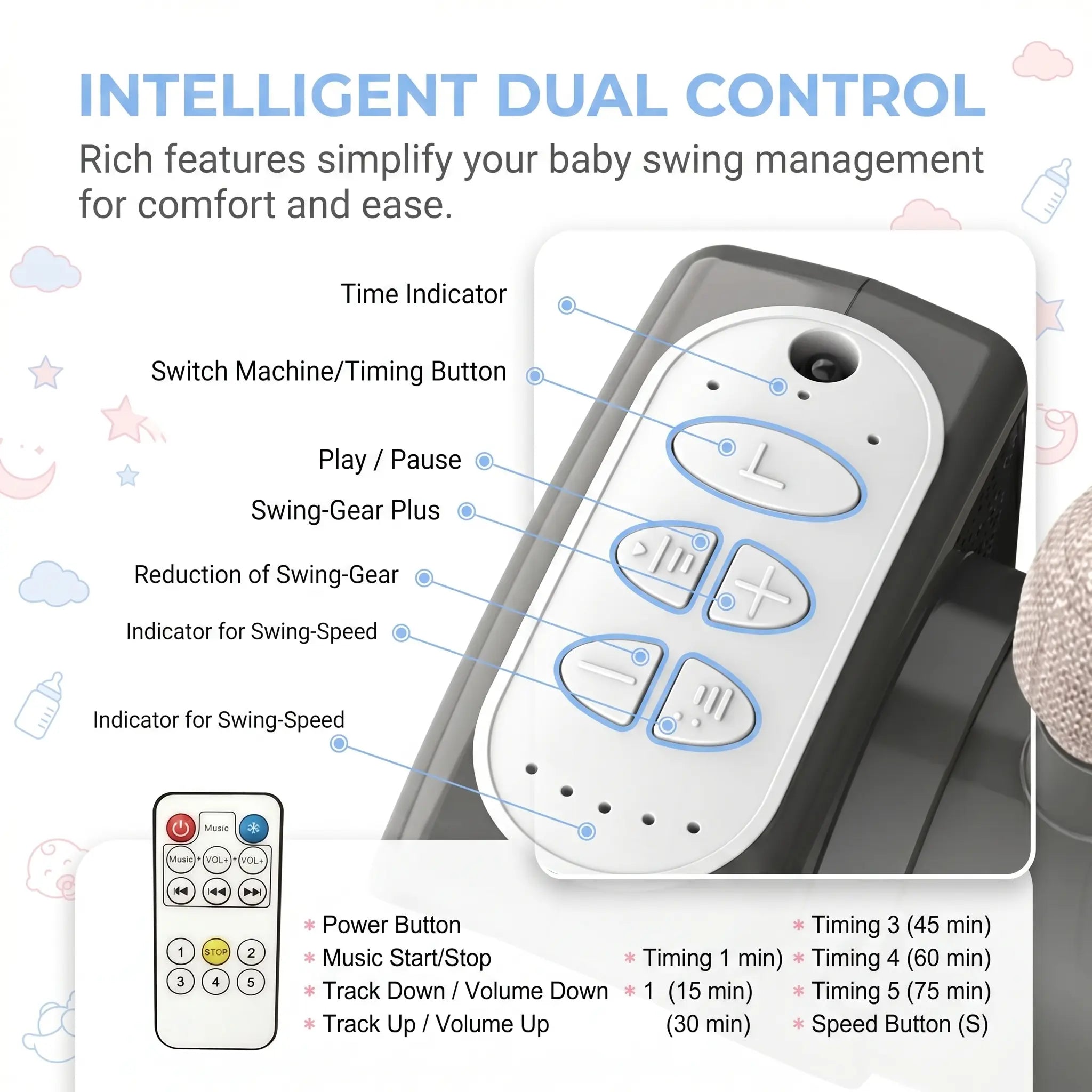Movebaby™ Schommelbed met Klamboe – Wieg & Speelbed | Tot 80 KG Movebaby
