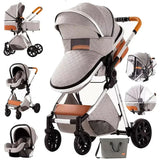 Movebaby™ V9 Kinderwagen 3-in-1 | Lichtgewicht Vierwielige Kinderwagen voor Pasgeborenen Movebaby